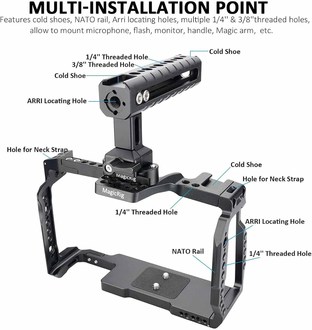 Camera Full Cage with NATO Rail and Top Handle O4857