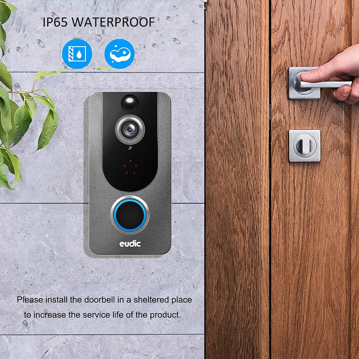 2 Pack Wireless WiFi 1080P Video Doorbell Camera H45838