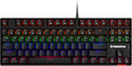 TK87 Mechanical Gaming Keyboard, RGB Rainbow LED Backlit TKL 87 Keys Anti-Ghosting Wired Keyboard Red Switch Black G814486