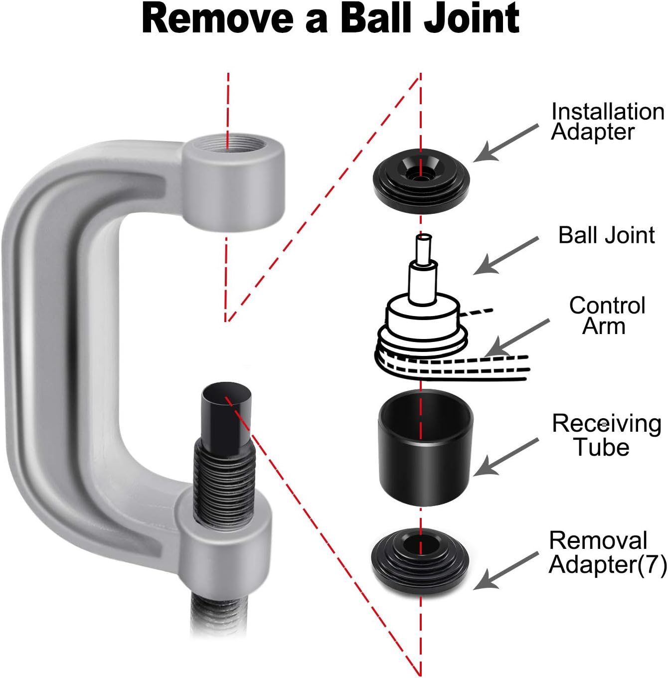 21 Pc Ball Joint Press Kit with 4x4 Adapters J922523
