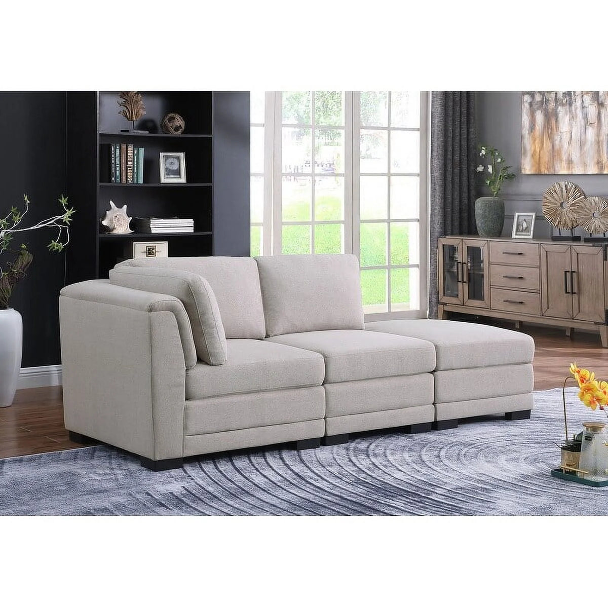 Reversible Sofa with Ottoman S7719