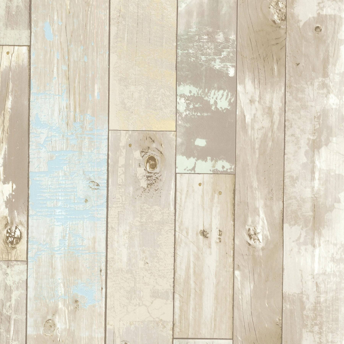 Dean Blue Distressed Wood Wallpaper Roll T875571