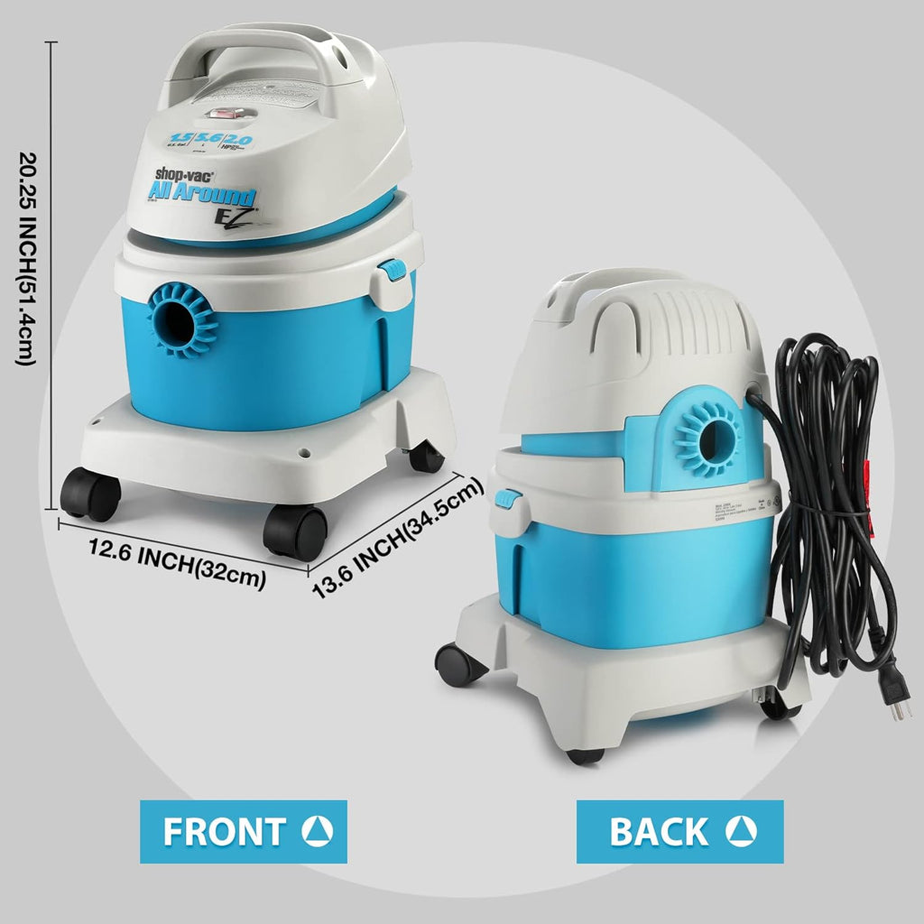 1.5 Gallon 2.0 Peak HP Wet/Dry Vacuum with Wall Bracket B387101