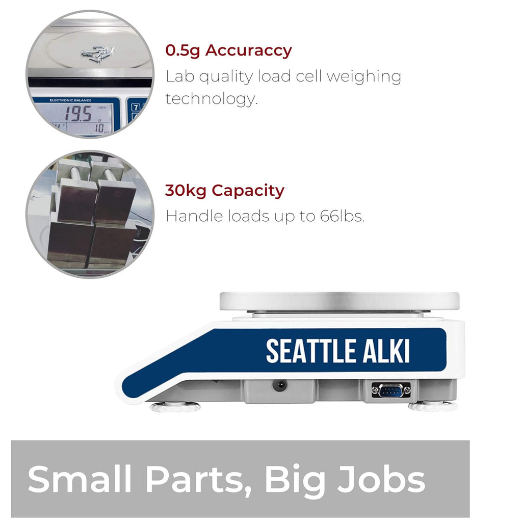Industrial Counting Scale with 30kg Capacity and 0.5g Accuracy E712924