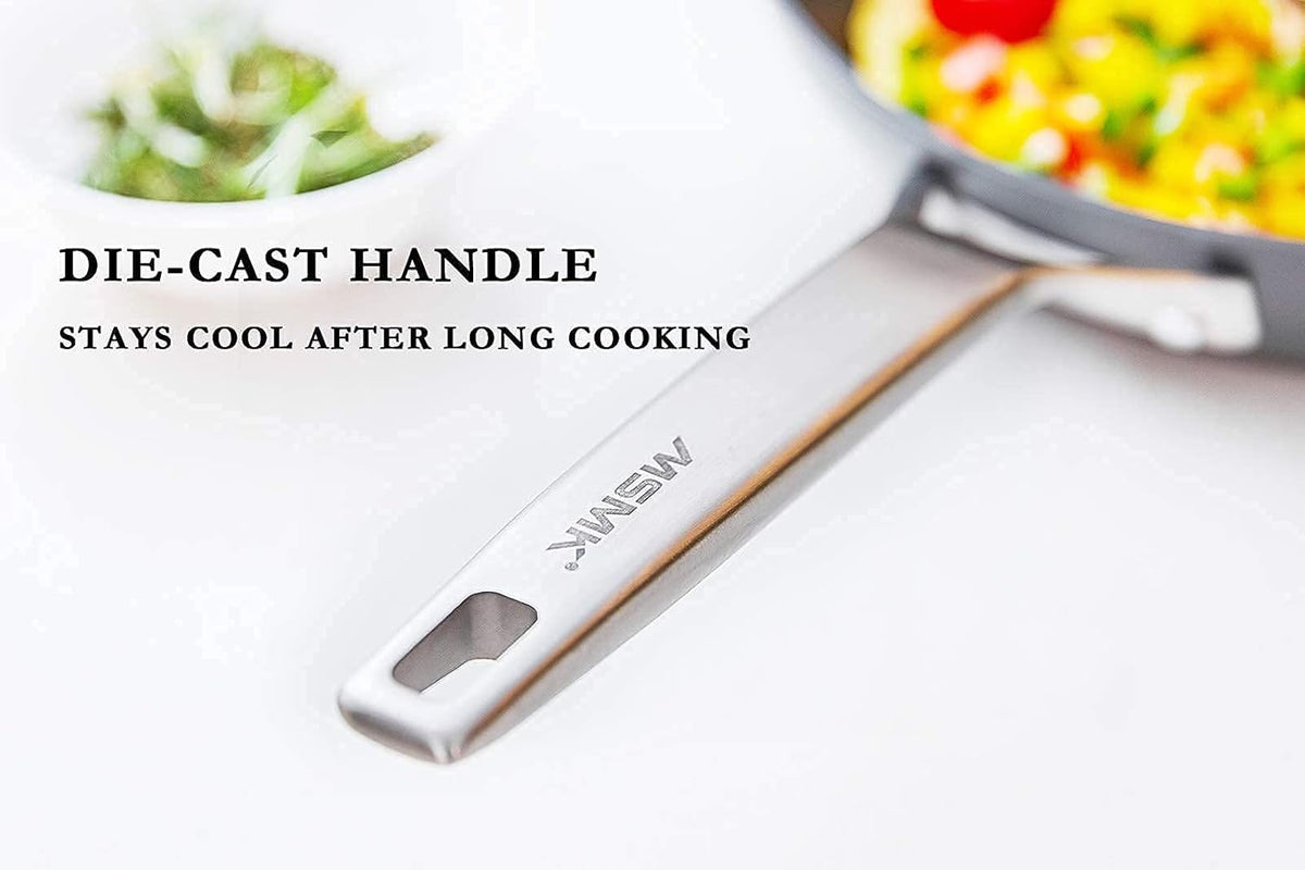 10-inch Nonstick Stainless-steel Frying Pan with Lid O51313