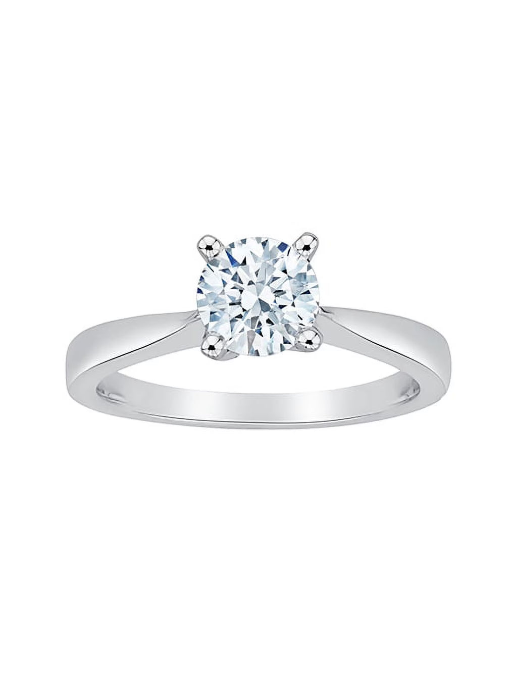 10K White Gold Diamond Solitaire Ring R346215