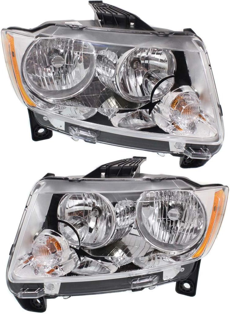 For Jeep Grand Cherokee Headlight 2011 2012 2013 Pair Halogen K51853