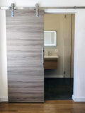 Solid Barn Door with Stainless Steel Rail Hardware Kit S163