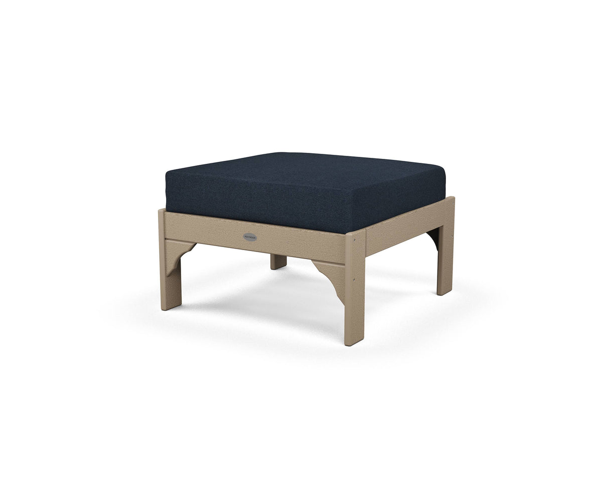 Vintage Sahara / Marine Indigo Deep Seating Ottoman N586