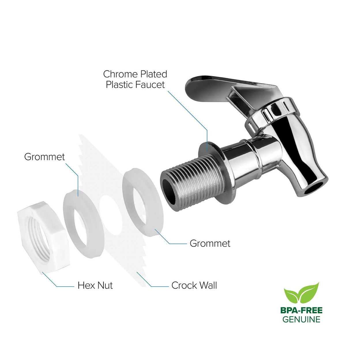Chrome Replacement Valve for Water Dispenser S2531