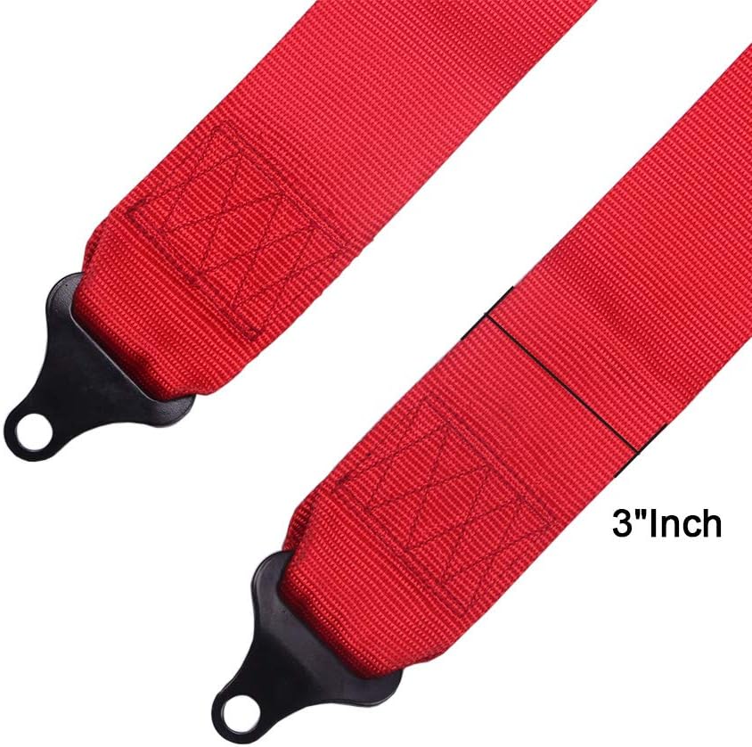 4 Point Safety Harness with 3 Inch Padding Red Pack of 2 J55726