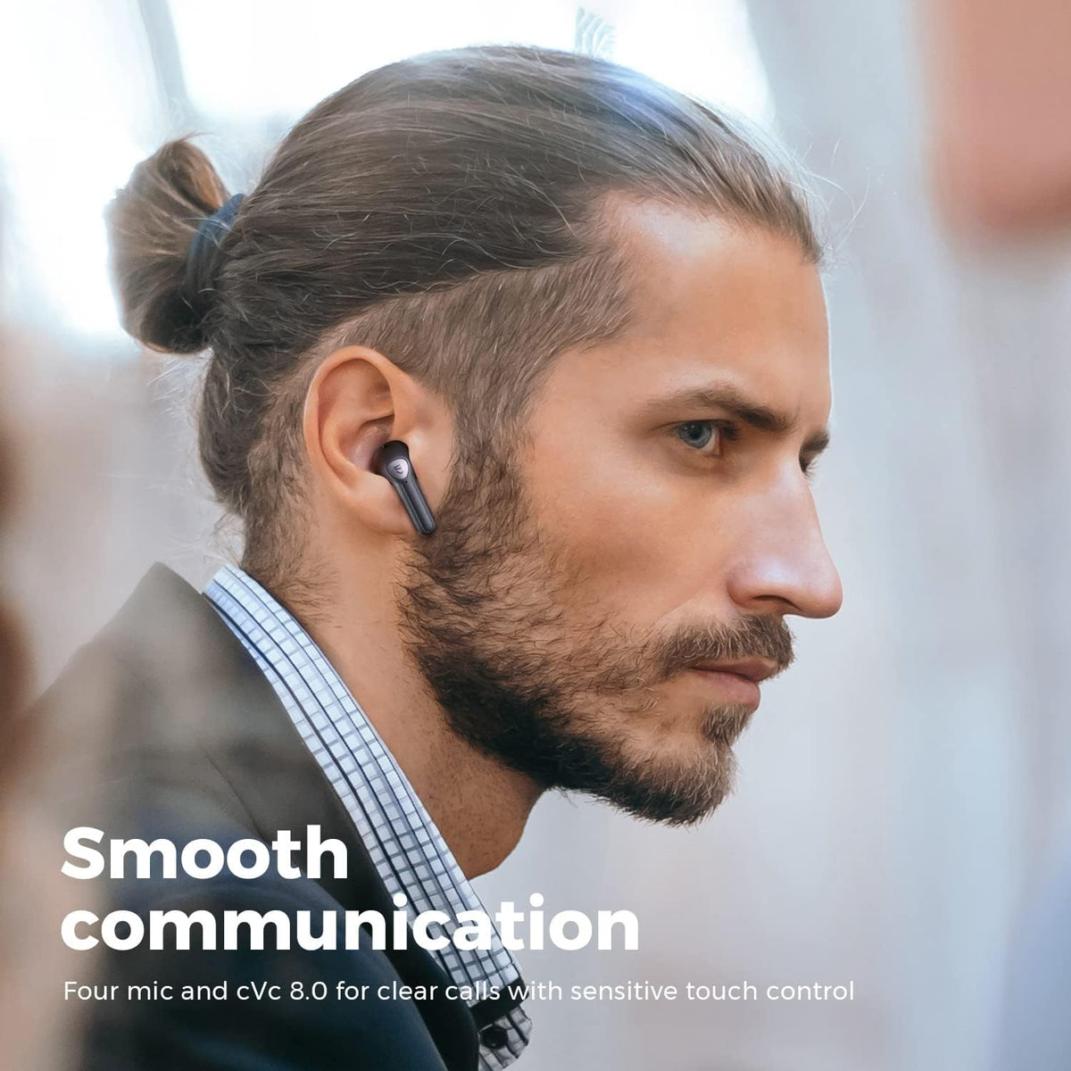 Wireless Earbuds with 14.2mm Driver, Bluetooth V5.2, Four Mic, Game Mode, 17.5 Hrs P2788
