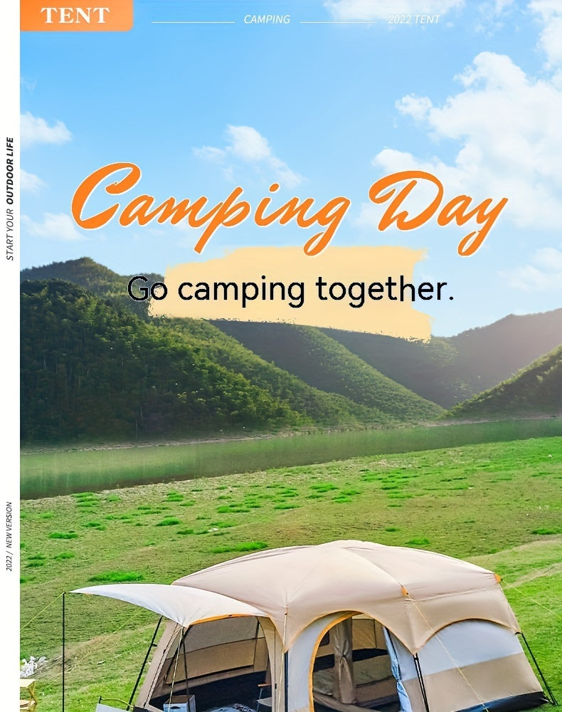 10-Person All-Season Rainproof Camping Tent with 2 Bedrooms Z77036
