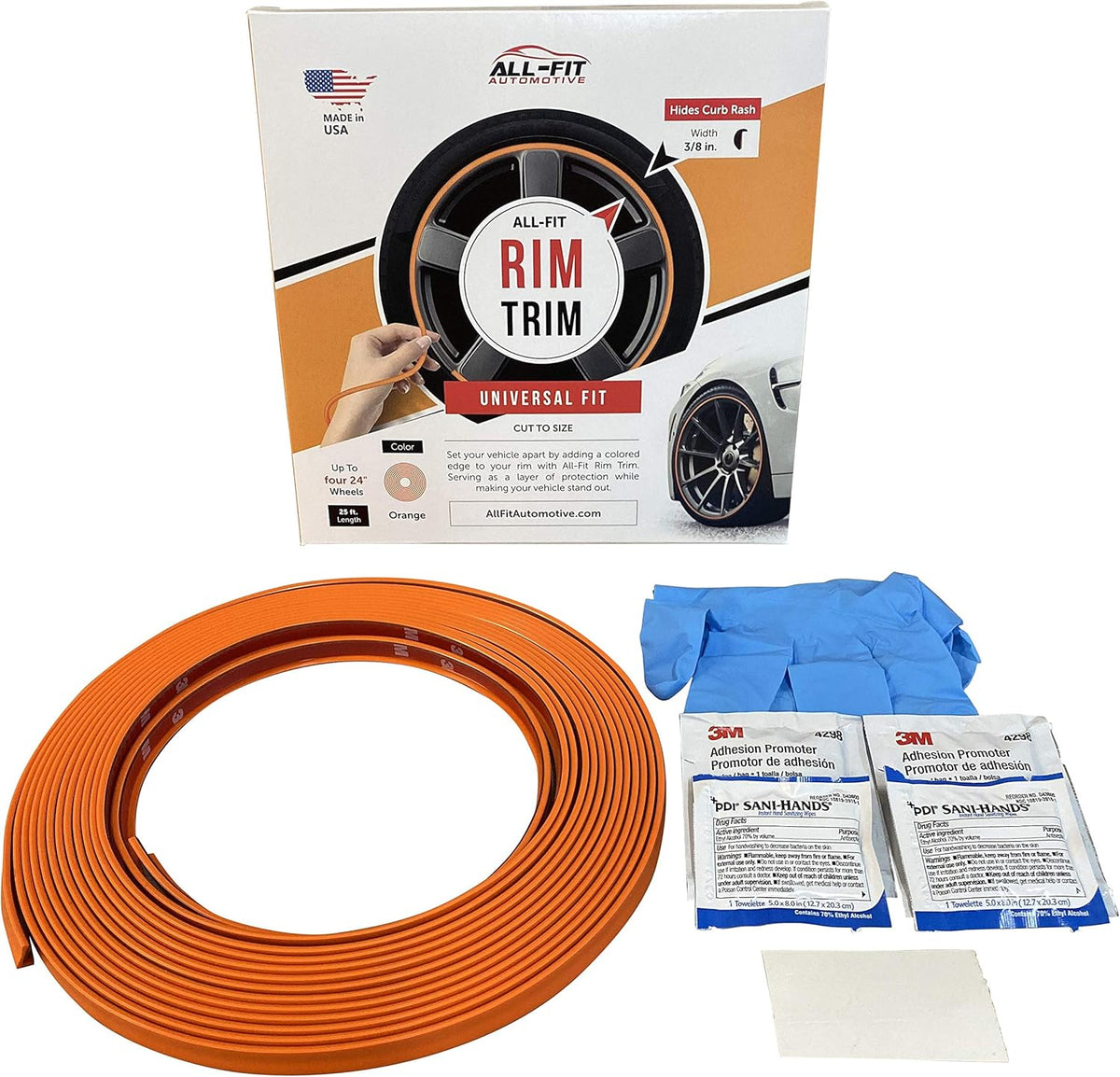 Black Universal Fit Wheel Protection Strips Pack of 2 O625