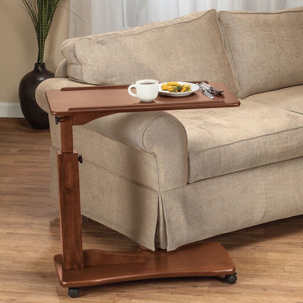 Oak C Shaped Side Accent Table B83587