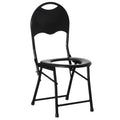 Black Folding Portable Toilet Seat with Backrest H45902