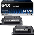 2 Pack Black CC364X Toner Cartridge for HP P4014 P4015 P4515 Printer B7014