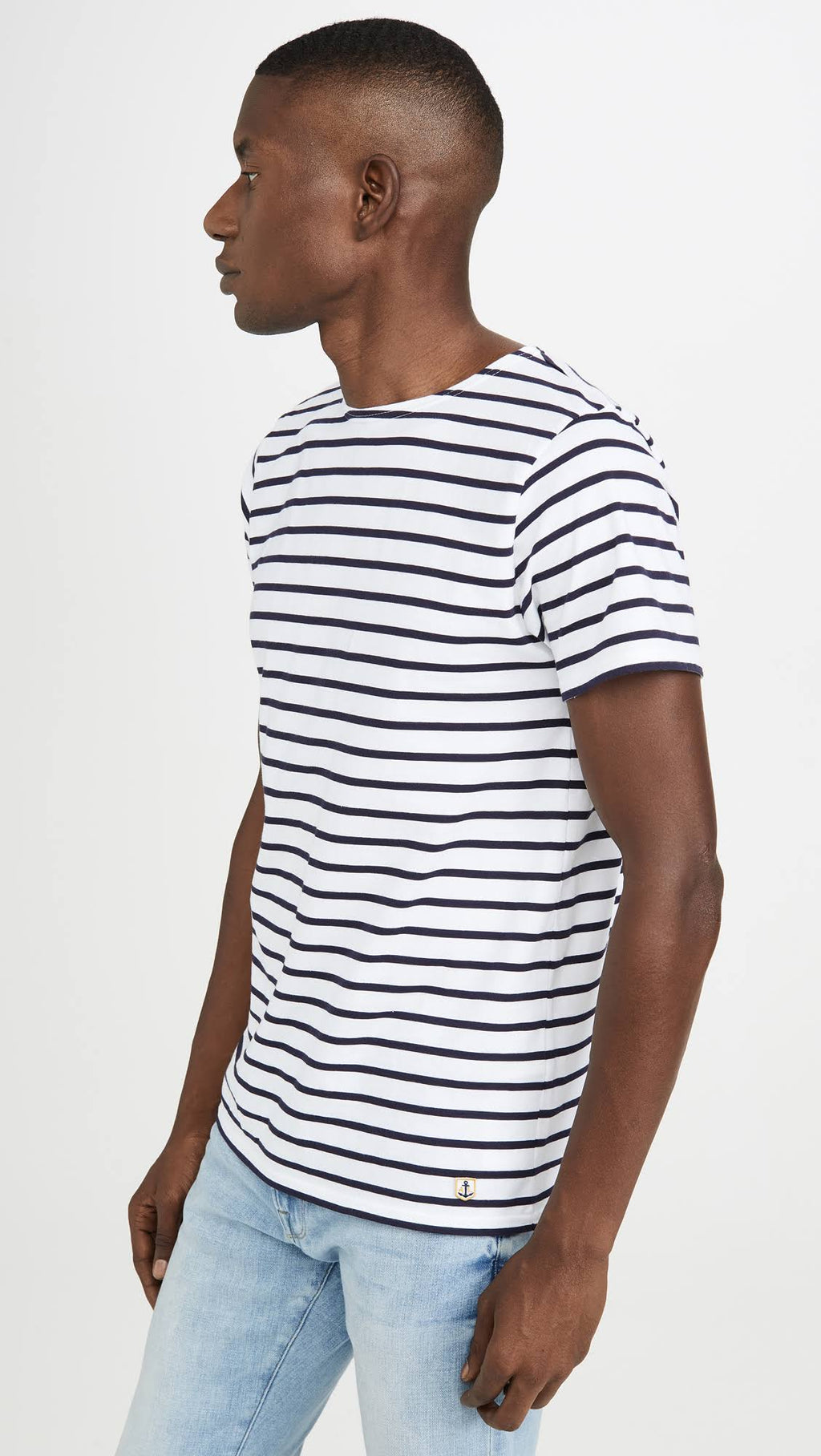 Navy White Mariniere Tee N7122