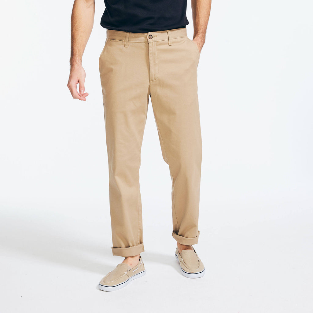 Men's Classic Fit Wrinkle-Resistant Deck Pant Khaki Beach, 34x34 J475