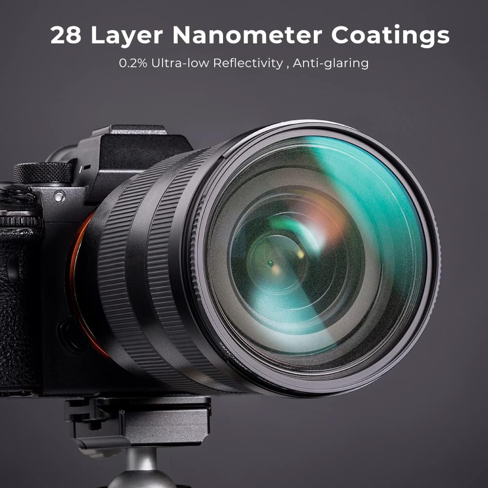 72mm Black Diffusion 1/2 Filter with 28 Multi-Layer Coatings Waterproof for Camera Lens Pack of 2 K61948