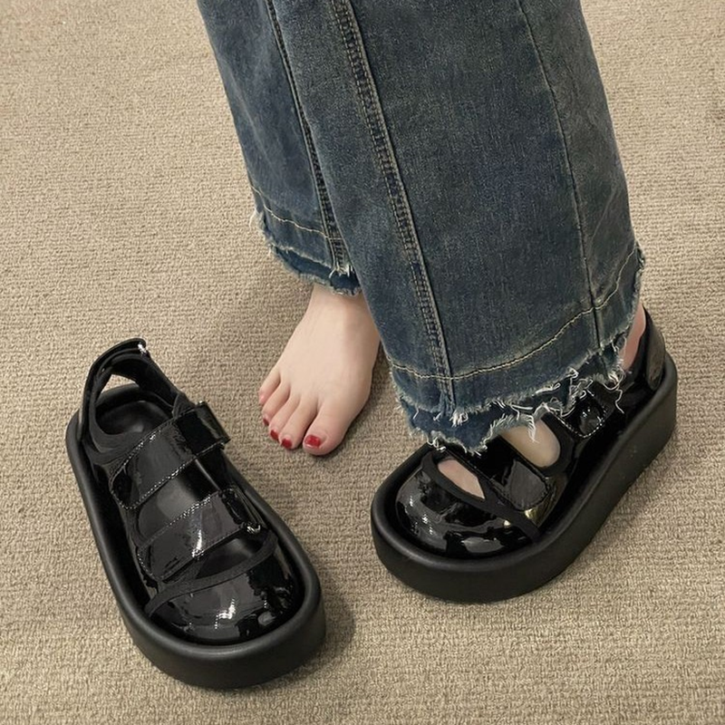 Velcro Thick-Soled Flat Casual Sandals