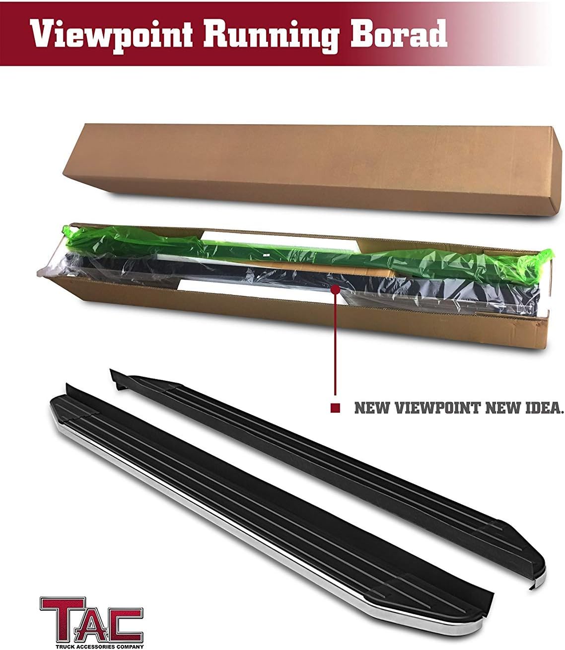 Aluminum Black Side Steps Running Boards 2 Pieces D126
