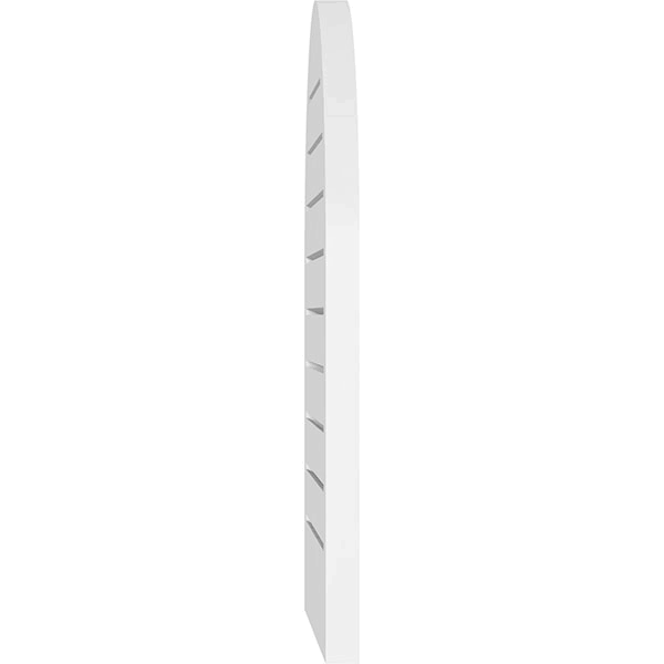 Round Top Surface Mount PVC Gable Vent with Brickmould V35025