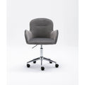 Velvet Swivel Shell Chair Grey R6094