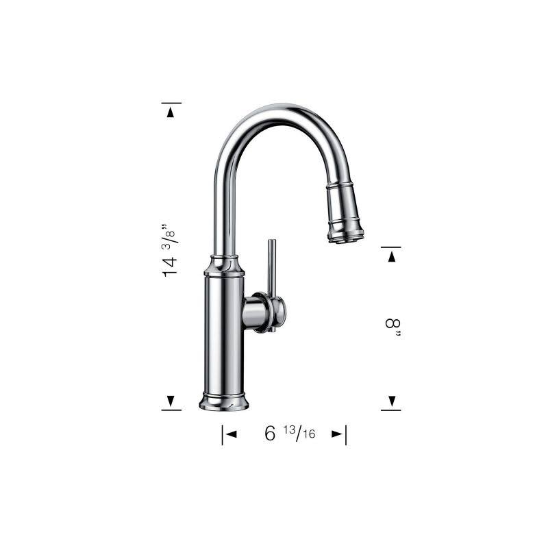 Chrome Pull-Down Bar Faucet R8691