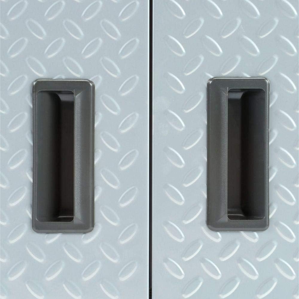 3/4 Wall Steel GearBox Cabinet, Silver Tread Q89738