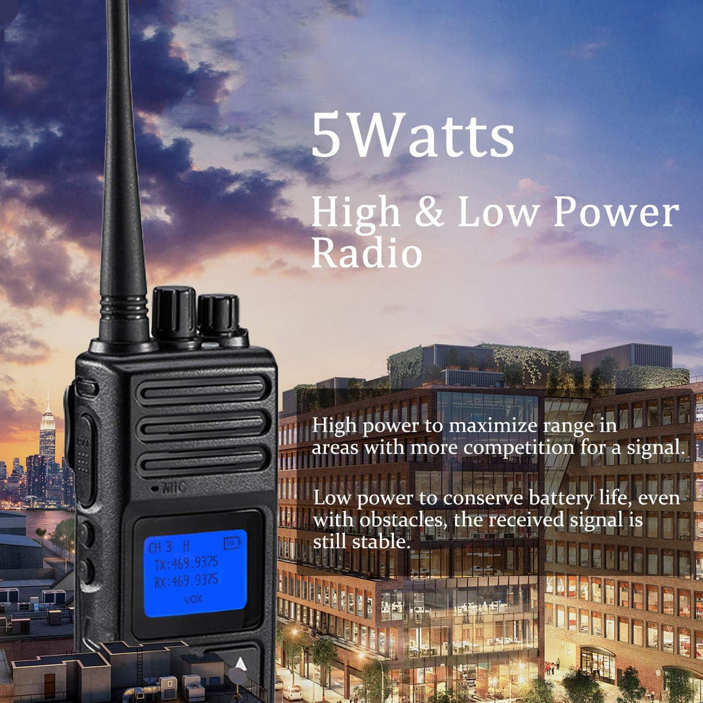 3 Packs Rechargeable UHF Hand-held Two Way Radios V6643