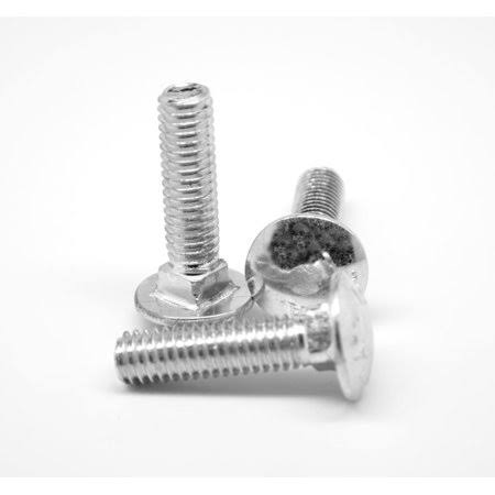 M8 x 1.25 x 40 mm Coarse Thread Carriage Bolt Low Carbon Steel Zinc Plated Pk 100 G93350