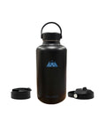 Black Stainless Steel Vacuum Insulated Bottle with 3 Lids, 64 fl oz L634298