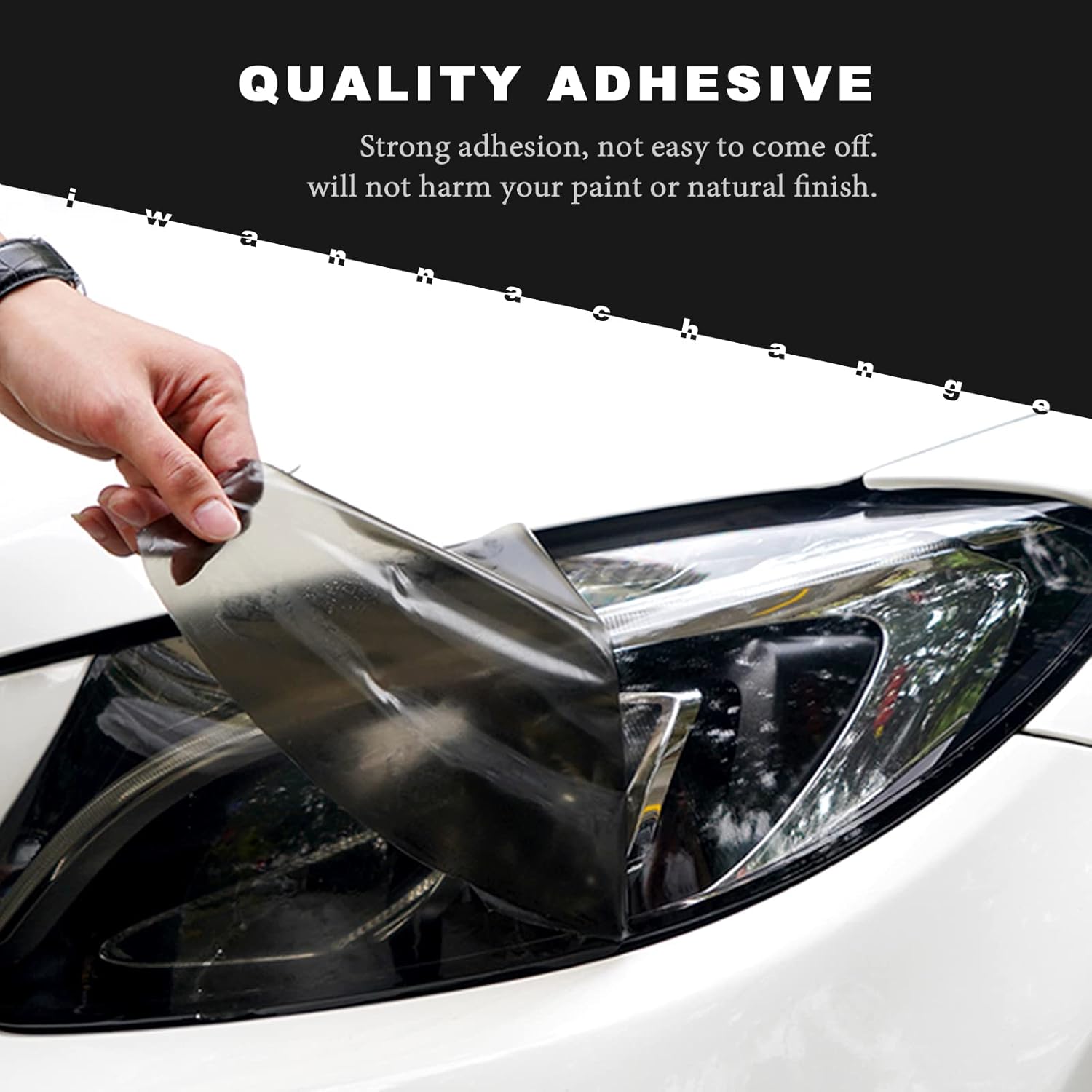 Gloss Light Smoke Headlight Overlay Tint Kit Film T74809