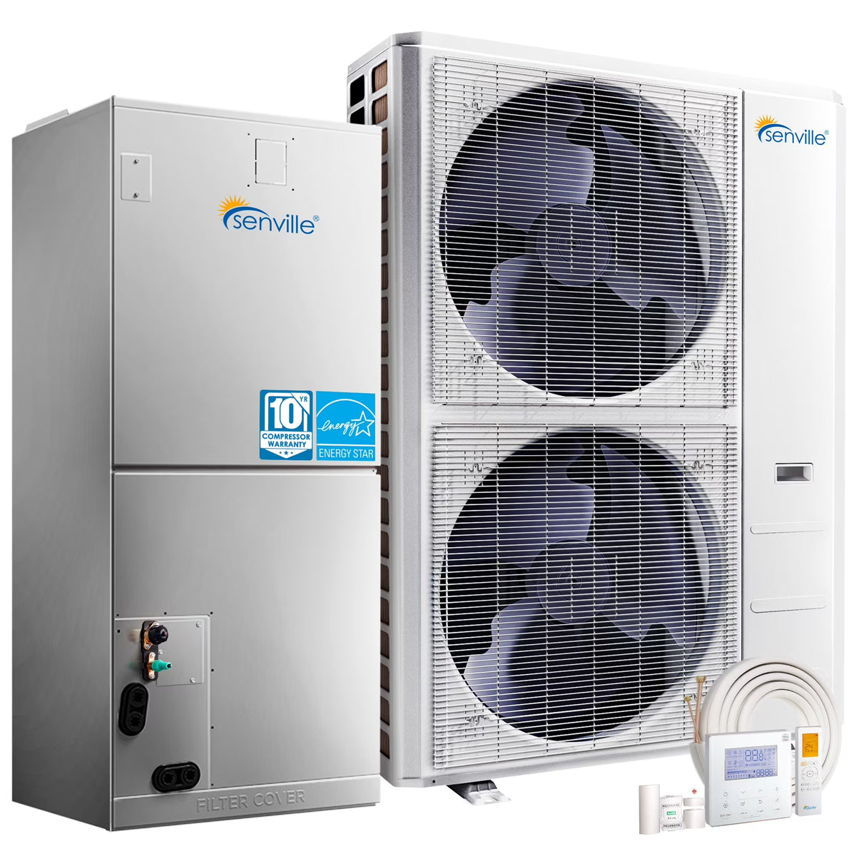 4 Ton Central Air Conditioner Heat Pump Split System, 48,000 BTU, Inverter, 208/230V T9694