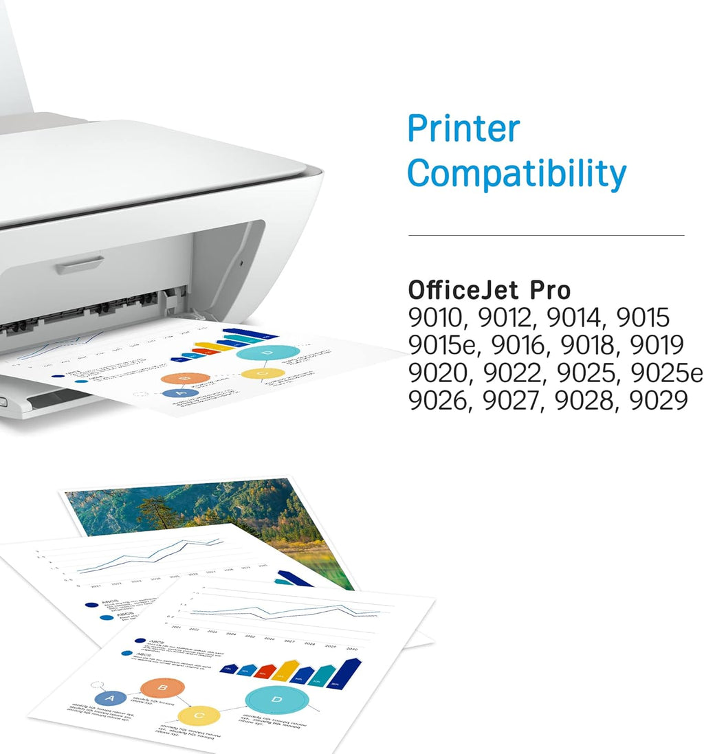 HP 962 962XL Black and C/M/Y Ink Cartridge 4-Pack Remanufactured for OfficeJet Pro 9010 Series I62899