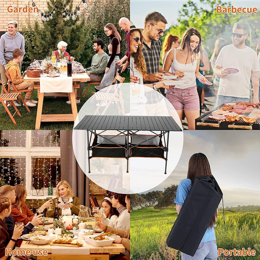 Heavy Duty Aluminum Camping Table with Carry Bag W88987