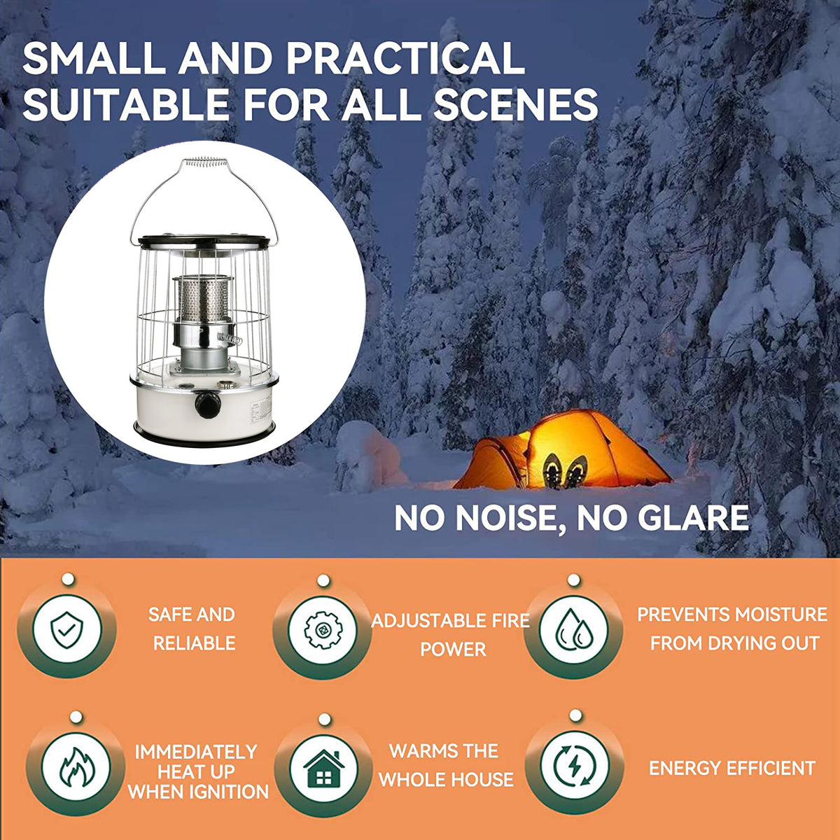 Portable Kerosene Heater with Adjustable Handle, 6L H1148