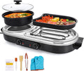 2 in 1 Electric Hot Pot and Grill with Dual Temperature Control V174406