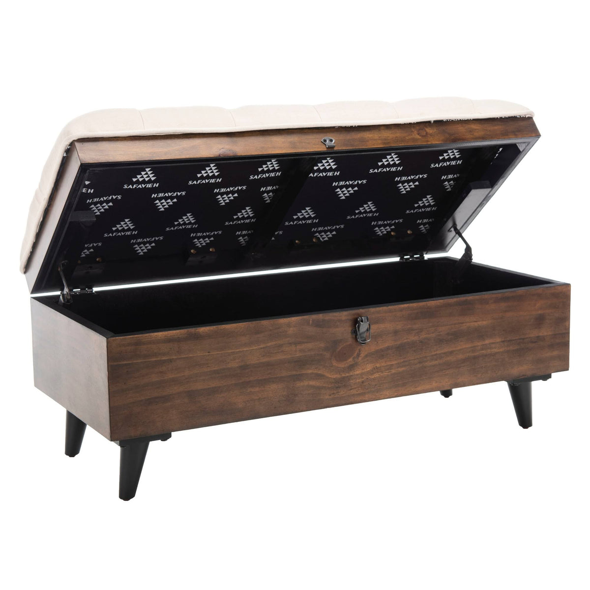 Light Beige Tufted Cocktail Ottoman R823875