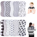12-Pcs Animal Pattern Burp Cloths and Baby Bibs C7567