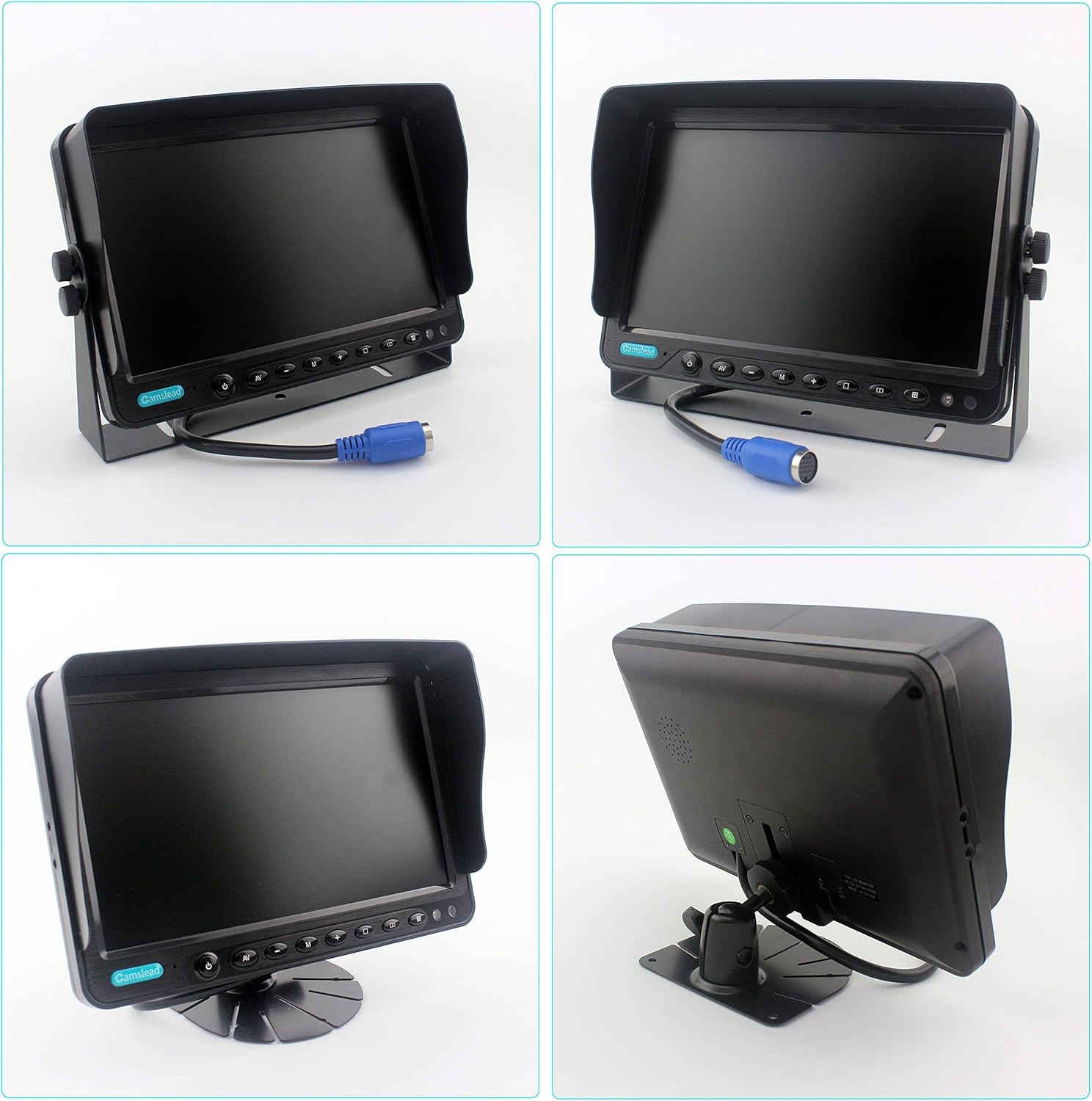 7 inch Backup Camera System with Quad Split Screen Monitor C6058