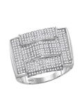 10kt White Gold Mens Diamond Ring M284