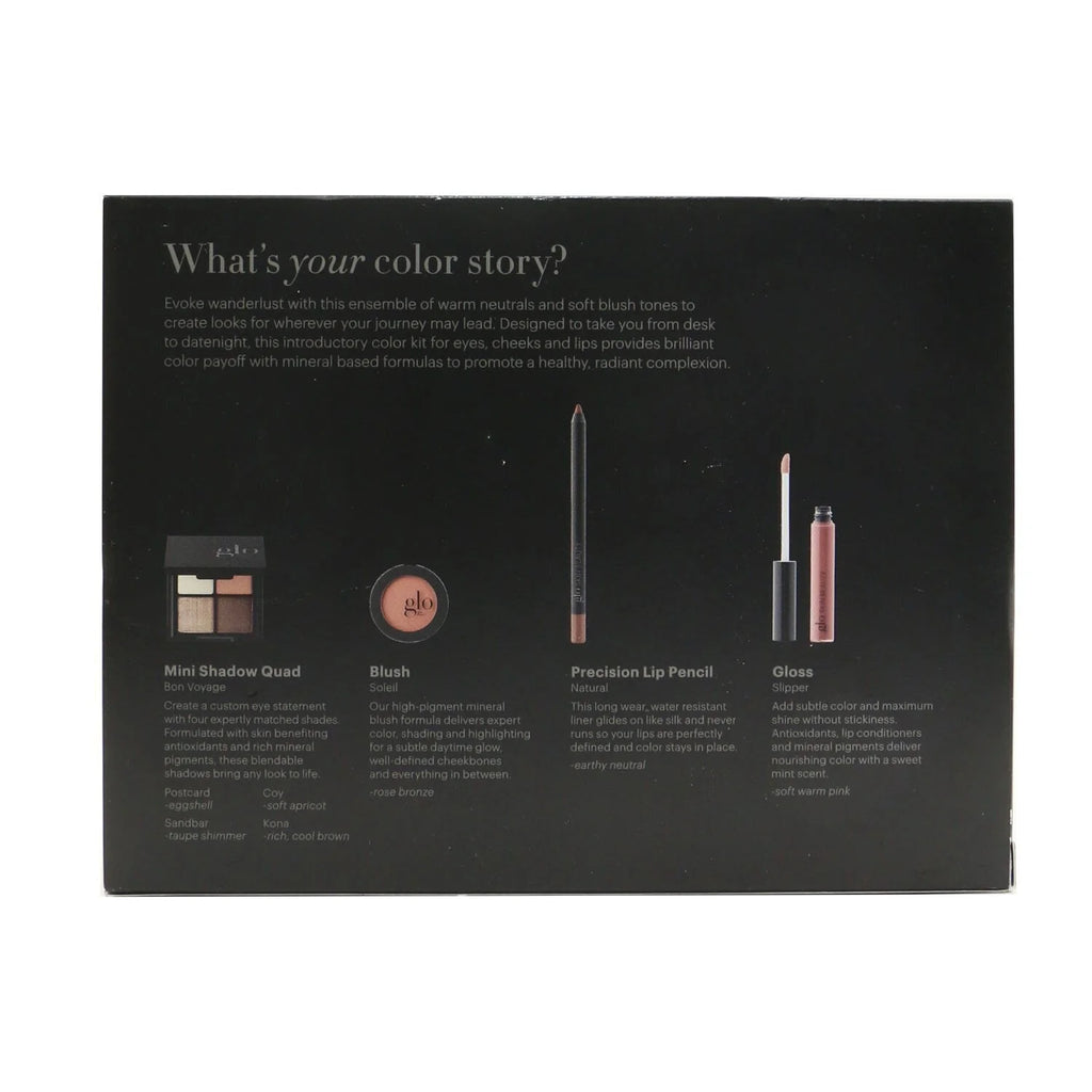 Mini Shadow Quad + Blush + Lip Pencil + Lip Gloss 4pcs X76431