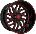 Gloss Black Milled Red Tint 20x12 6x135 / 6x5.5-44mm Wheel U19650