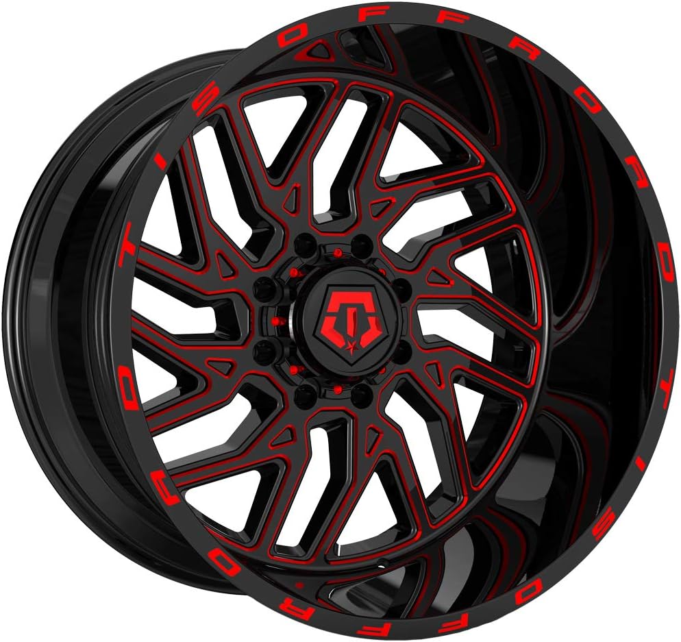 Gloss Black Milled Red Tint 20x12 6x135 / 6x5.5-44mm Wheel U19650