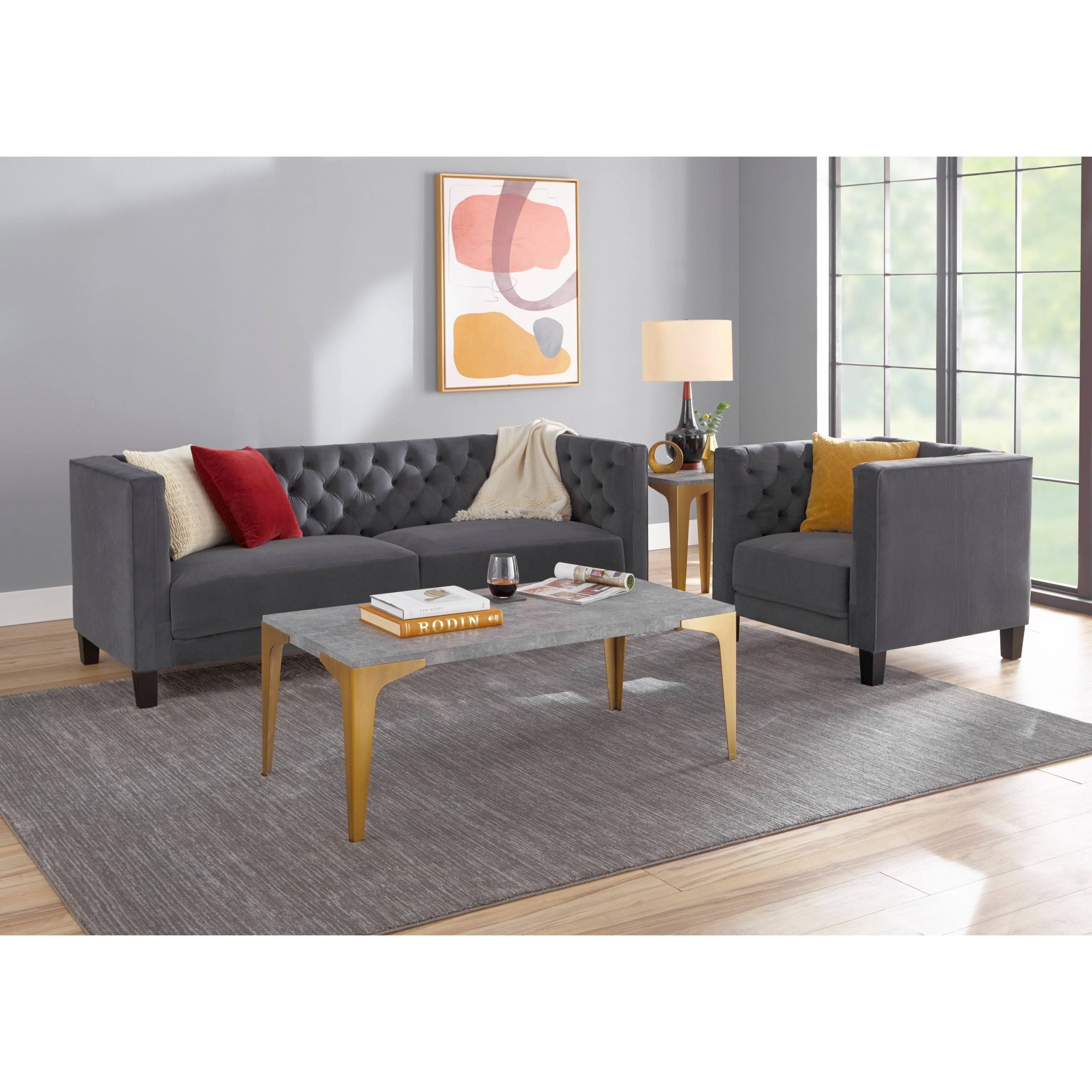 Medium Grey Accent Chair S8002